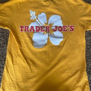 Yellow women’s Trader Joe’s shirt Size M